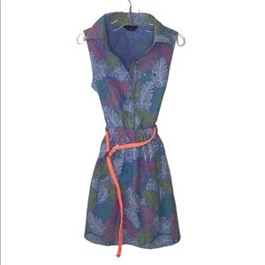 Tommy Hilfiger Girls Sleeveless Summer Palm Print Dress Size 7